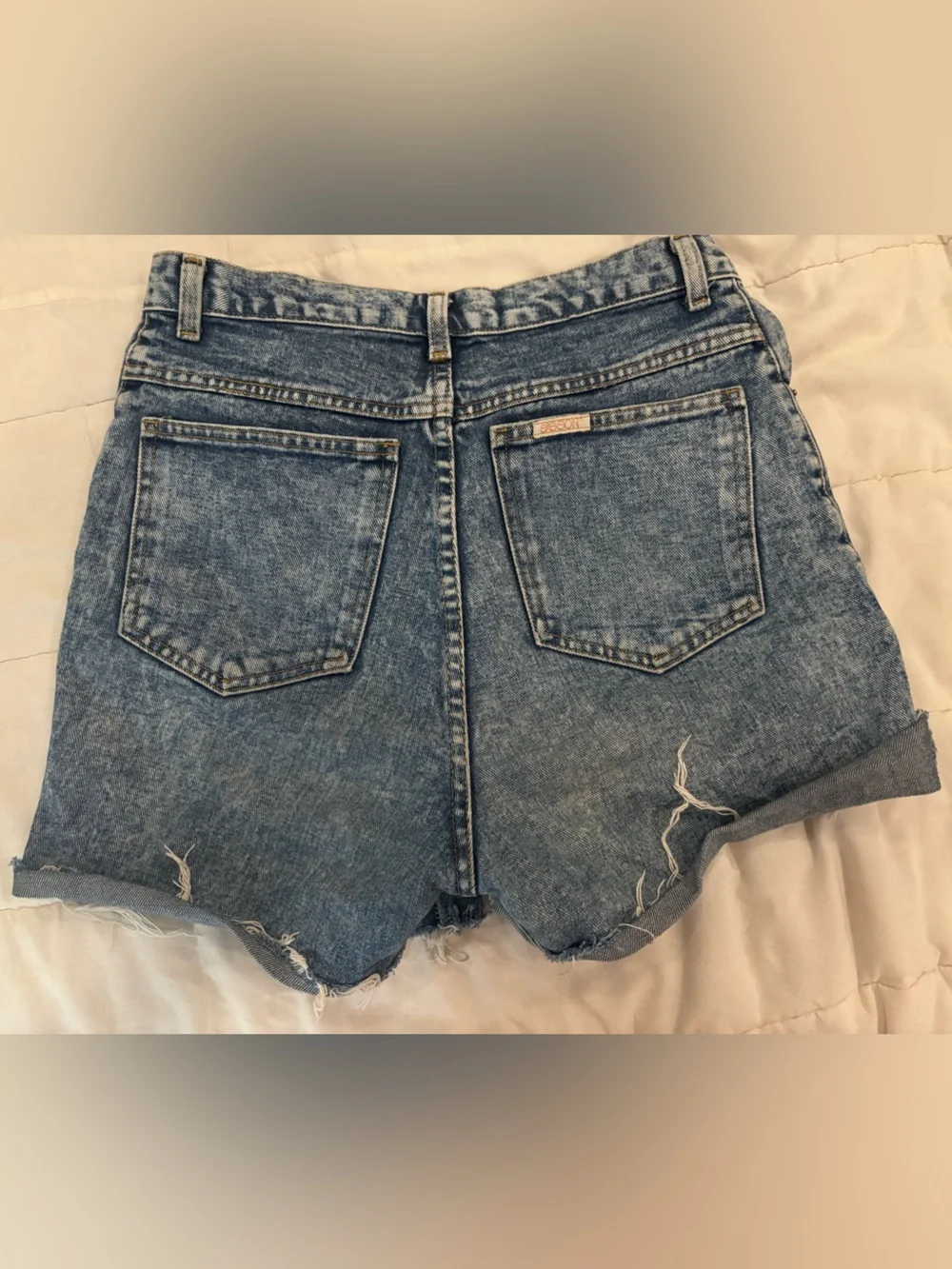 Sasson Jeans Vintage Light Blue Rolled Hem Denim Shorts - Picture 3 of 4
